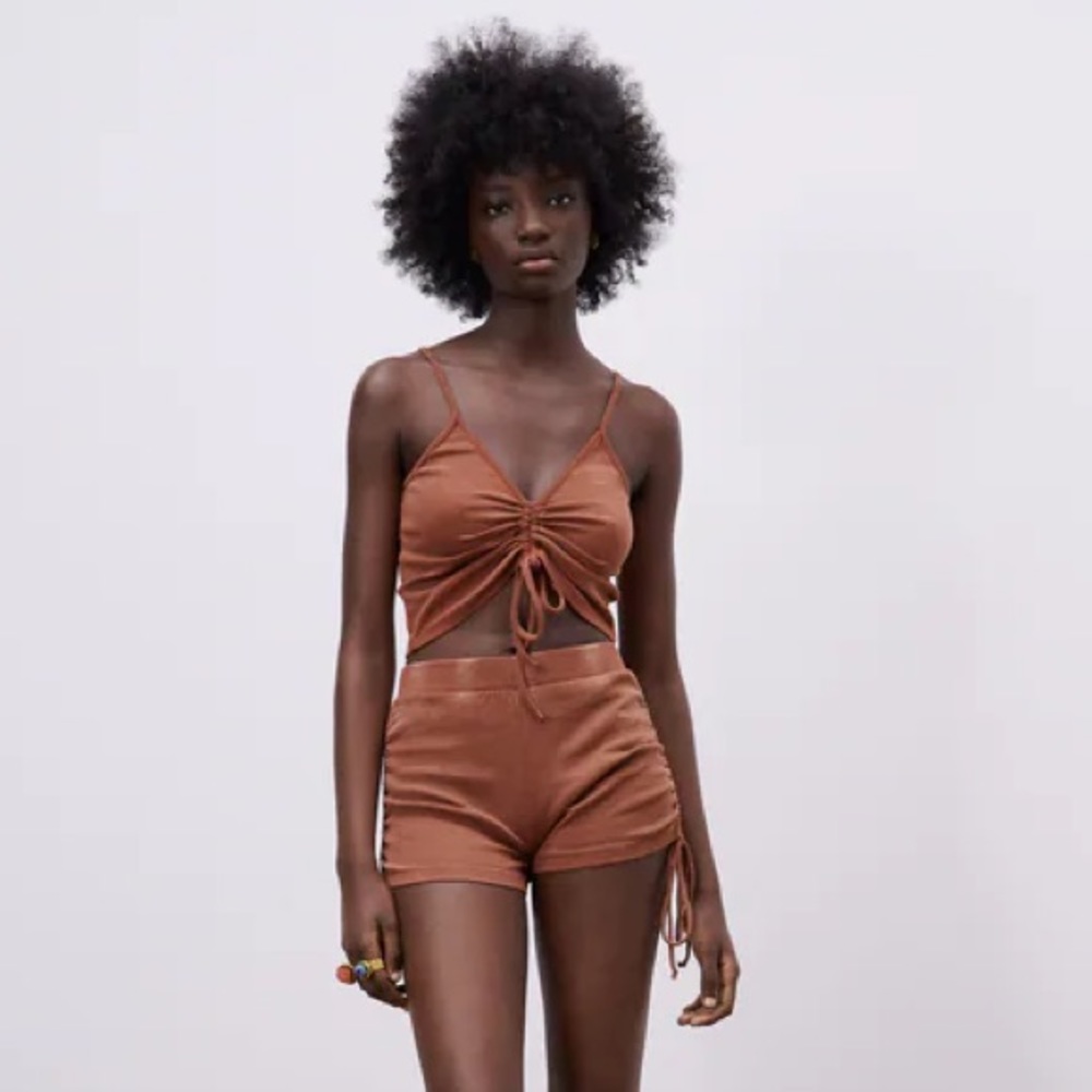 Zara Ruched Short/Tank Lounge Set